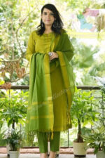 Americanchoice Handloom South Cotton Kurta and Pant Set with South Cotton Dupatta