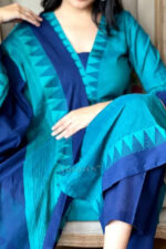 Americanchoice Handloom South Cotton Kurta With Pant & South Cotton Dupatta - Image 5