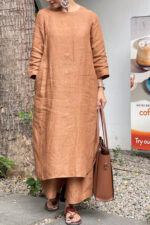 Americanchoice Handloom Brown South Cotton Kurta & Pant Set - Image 6
