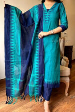 Americanchoice Handloom South Cotton Kurta With Pant & South Cotton Dupatta - Image 6