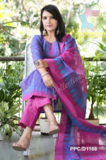 Americanchoice Purple With Pink South Cotton Kurta And Pant Set With South Cotton Dupatta - Image 4