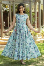 Americanchoice Cotton Blend Anarkali Gown - Image 4