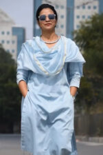 Americanchoice Sky Blue Cotton Kurta & Pant Set - Image 3