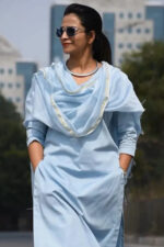 Americanchoice Sky Blue Cotton Kurta & Pant Set - Image 4