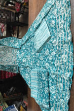 Americanchoice Sky Blue Cotton Kurta With Pant & Dupatta Set - Image 2