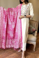 Americanchoice Multicolor Pure Cotton Solid Kurta Suit For Women - Image 2