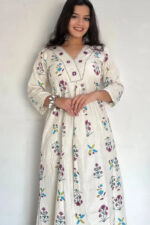 Americanchoice Cotton White Printed Kurta & Pant Set
