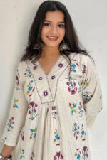 Americanchoice Cotton White Printed Kurta & Pant Set - Image 3