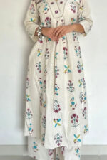 Americanchoice Cotton White Printed Kurta & Pant Set - Image 2