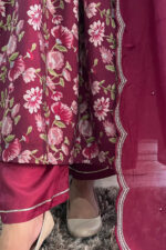 Americanchoice Stunning Wine Color Suit Set - Image 3