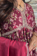 Americanchoice Stunning Wine Color Suit Set - Image 2