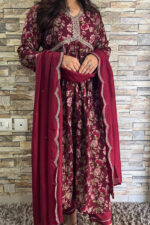 Americanchoice Stunning Wine Color Suit Set