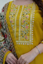 Americanchoice Yellow Cotton Solid Kurtis For Women - Image 2