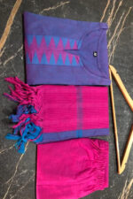 Americanchoice Purple With Pink South Cotton Kurta And Pant Set With South Cotton Dupatta - Image 6