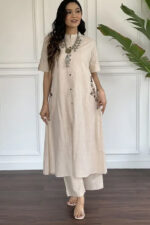 Americanchoice South Cotton Embroidered Kurta & Pant Set