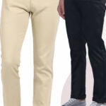 Americanchoice Combo Set of Men’s Beige & Black Cotton Chinos Trouser