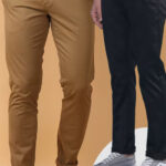 Americanchoice Combo Set of Men’s Khaki & Black Cotton Chinos Trouser