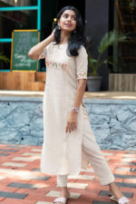 Americanchoice Cotton Embroidered Kurta & Pant Set