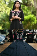 Americanchoice Black Cotton Embroidered Kurta & Pant Set - Image 5