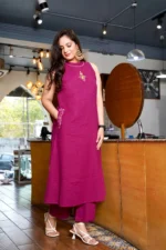 Americanchoice Cotton Embroidered Kurta With Pant - Image 5