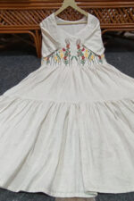 Americanchoice Cotton Embroidered Midi Dress - Image 2