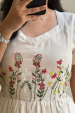 Americanchoice Cotton Embroidered Midi Dress - Image 5