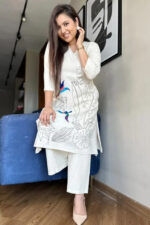 Americanchoice Off White Cotton Khadi Handloom Kurta & Pant Set - Image 5