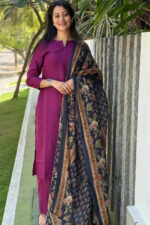 Americanchoice Cotton Kurta With Pant & Dupatta Set