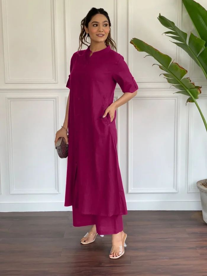 Americanchoice Cotton Embroidered Kurta & Pant Set - Image 5