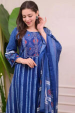 Americanchoice Cotton Printed Kurta With Pant & Dupatta Set - Image 3