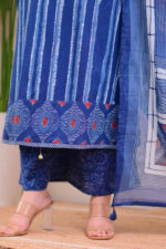 Americanchoice Cotton Printed Kurta With Pant & Dupatta Set - Image 5