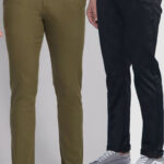 Americanchoice Combo Set of Men’s Green & Black Cotton Chinos Trouser