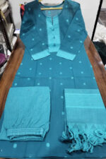 Americanchoice Handloom South Cotton Kurta With Pant & South Cotton Dupatta Set - Image 6