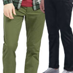 Americanchoice Combo Set of Men’s Olive Green & Black Cotton Chinos Trouser