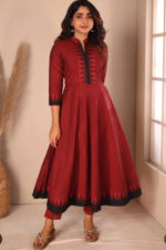 Americanchoice South Cotton Anarkali Kurta & Pant Set
