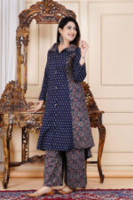 Americanchoice Combo Set of Blue & White Kurta & Pant Set - Image 2