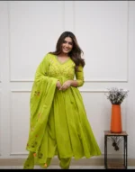 Pure Cotton Kurta and Pants with Dupatta - Image 4