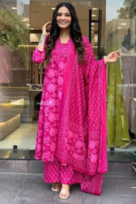 Americanchoice Pink Digital Print Rayon Kurta Set