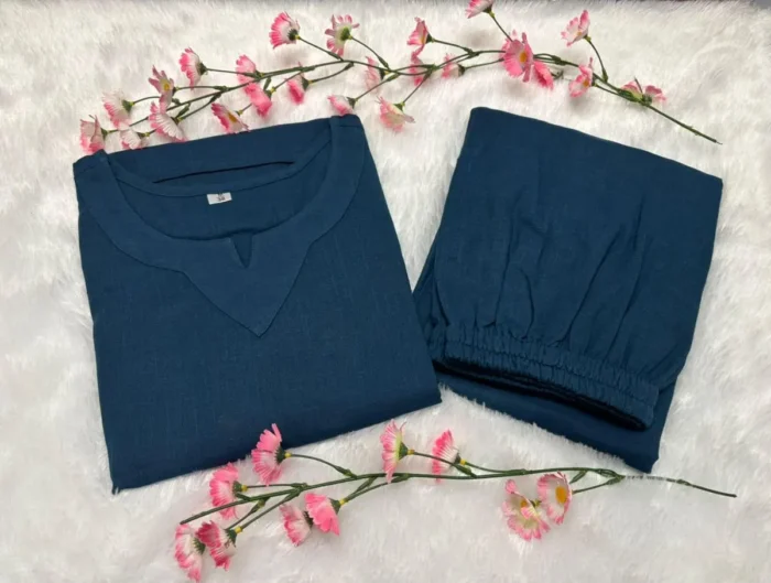 Americanchoice Blue Cotton Co-Ord Set - Image 4