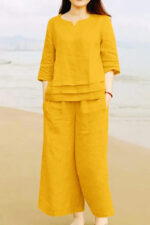 Americanchoice Yellow Cotton Co-Ord Set