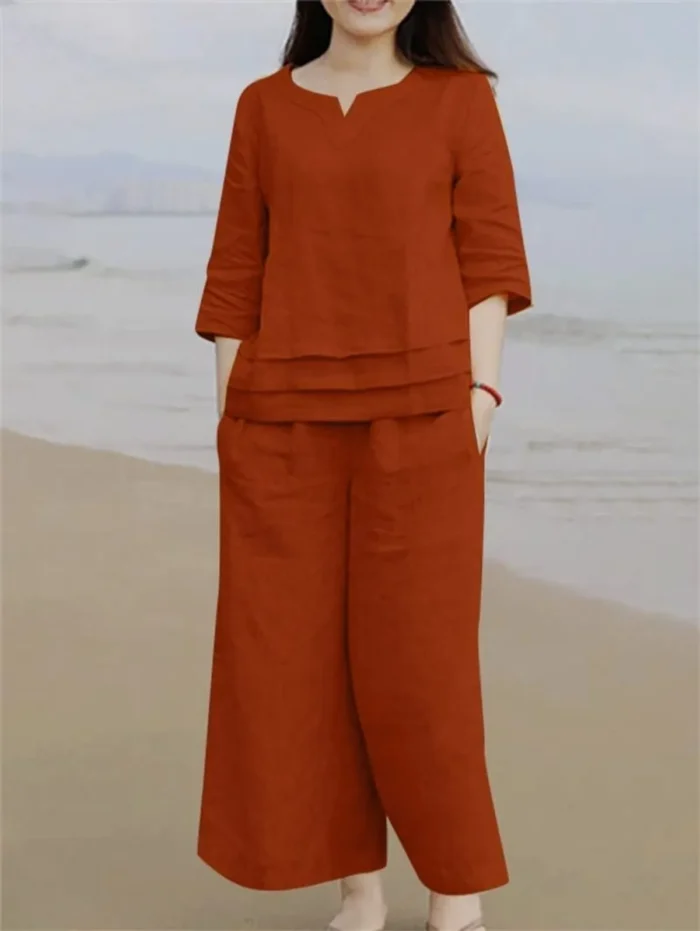 Americanchoice Maroon Cotton Co-Ord Set - Image 4