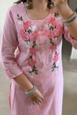 Americanchoice Cotton Embroidered Kurta With Pant & Dupatta With Embroidery Lace - Image 6