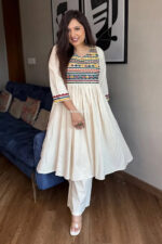 Americanchoice Cotton Embroidered Kurta & Pant Set