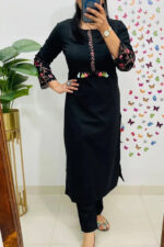 Americanchoice Cotton Embroidered Kurta & Pant Set - Image 2