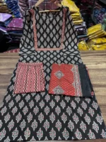 Cotton Printed Kurta With Pant & Dupatta Set - Image 5