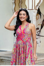 Americanchoice Pure Cotton Bollywood Stylish A-Line Dress - Image 4