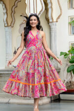 Americanchoice Pure Cotton Bollywood Stylish A-Line Dress