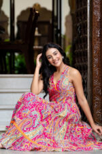 Americanchoice Pure Cotton Bollywood Stylish A-Line Dress - Image 2