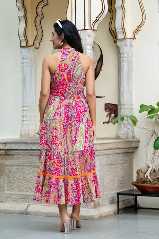 Americanchoice Pure Cotton Bollywood Stylish A-Line Dress - Image 7