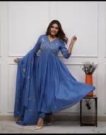Pure Cotton Kurta and Pants with Dupatta - Image 4